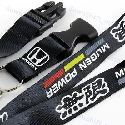 Black Keychain Lanyard Quick Release Key Chain Strap For Honda Accord JDM Mugen • $5.88