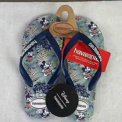 Havaianas Disney Tropical Mickey Mouse Flip Flop Sandal NWT Size W7/8 Men’s 6/7 • $23