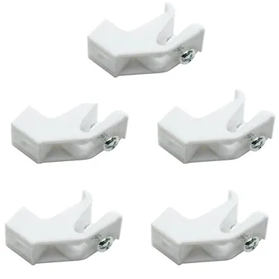 5x Curtain Brackets FITS MONORAIL DECORAIL Integra Glide Track Fixings WHITE • £5.50