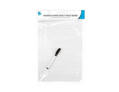 £3.39 • Buy A4 Magnetic Paper Effect White Board Stick On Fridge To Do List With Pen Eraser