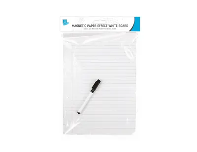 A4 Magnetic Paper Effect White Board Stick On Fridge To Do List With Pen Eraser • £3.69