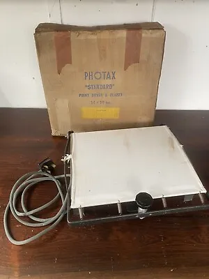 Photax Print Dryer Photographic Heated Glazer Darkroom Equipment 14” X 10” • £20