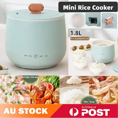 1.8L Electric Cooker Cooking Hot Pot Heating Hotpot Steamer Noodles Rice Soup • $36.77