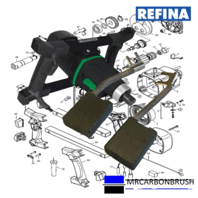 £12.75 • Buy Refina Eibenstock MegaMix Plaster Mixer Carbon Brushes - MM30/2 - 110v-240v X2