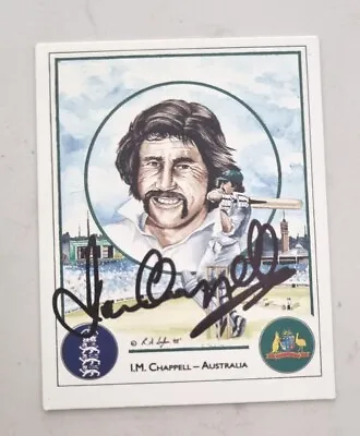 Ian Chappell Signed Ashes Winning Cricket Captains Rare Trade Card • $59
