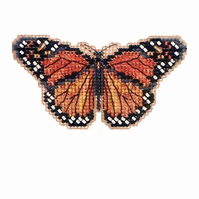 Monarch Butterfly Bead Cross Stitch Kit Mill Hill 2012 Spring Bouquet • $8.99