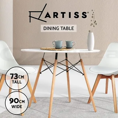 Artiss Dining Table Chairs Dining Set 4 Seater Modern Kitchen Wooden Furniture • $122.95