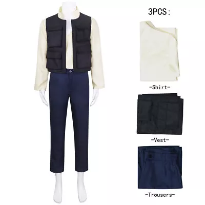 Star Wars The Force Awakens Han Solo Outfits Costume Cosplay Halloween • £62.24