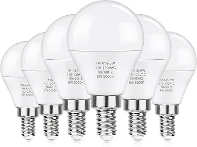 E12 LED Bulbs 60W Equivalent Daylight White 5000K Ceiling Fan Light Bulbs 6 • $14.65