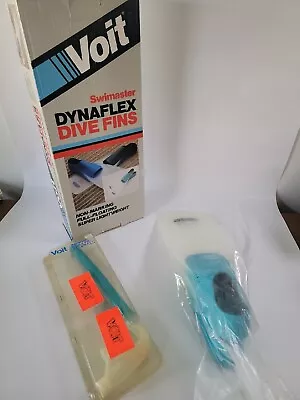 Voit Swimmaster Dynaflex Dive Fins Size 4-5 TEAL/WHITE 509-813 Matching Snorkal  • $17.99