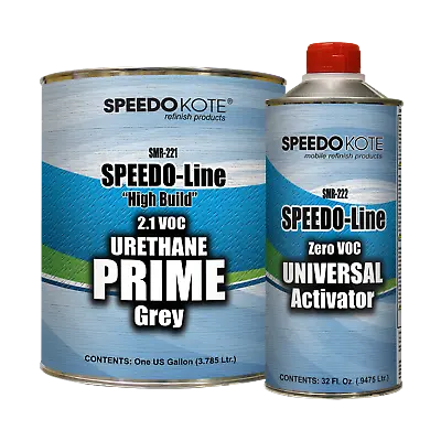 Automotive Hi-Build 2.1 Low VOC 2K Urethane Primer Gray Gallon Kit SMR-221/222 • $122.55