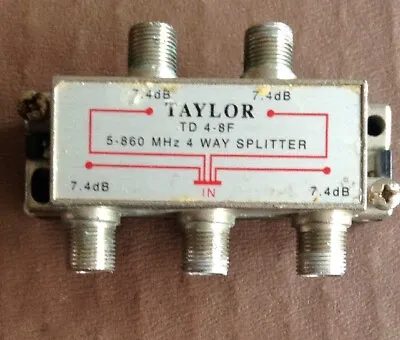 F-Type Screw Connector Splitter 4 Way  • £3.99