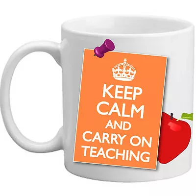 Brand NEW Keep Calm And Carry On Teaching Teachers Gift Mug - 11oz MUG • £8.99