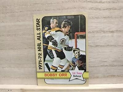1972 - 73 Bobby Orr Topps Hockey Card # 122  All Star  • $20