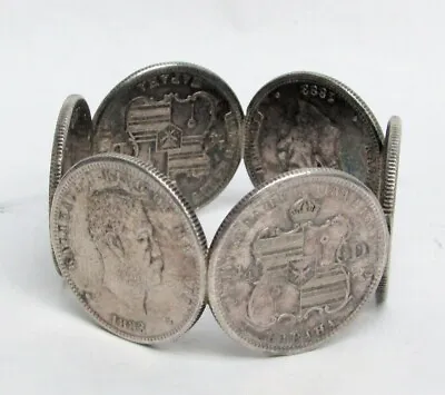 Coin Art 1883 Silver (6) Hawaii Quarter Dollar Coins  Napkin Ring • $275