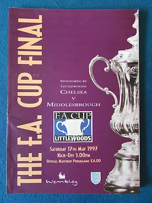 Chelsea V Middlesbrough FA Cup Final 1997 Programme 17/5/97 • £14.99