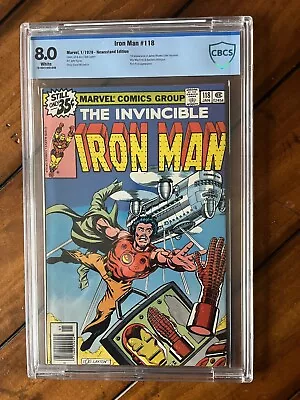 Iron Man # 118 From 1979 1st Jim Rhodes (War Machine) CBCS Graded8.0 Very Fine • $18