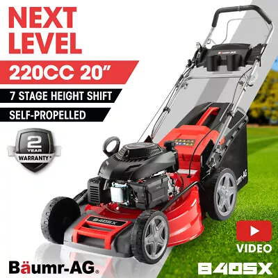 $469 • Buy PRESALE BAUMR-AG Lawn Mower 20  Self-Propelled Petrol Push Lawnmower 220cc