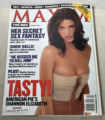 Maxim For Men January 2000 Magazine Shannon Elizabeth American Pie • $14.28