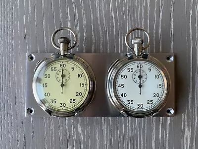 Stunning Early Nickel Smiths Mechanical Stopwatch Set • £195