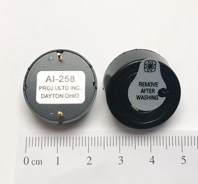 $12.99 • Buy 2 Pc PU AI-258 85 DBA 12VDC 13mA Sonalert 3200Hz Warning Buzzer Alarm 24x10mm