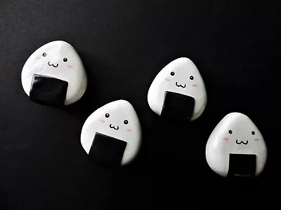 Kawaii Onigiri Magnets Cute Miniature Food Polymer Clay Handmade • $10