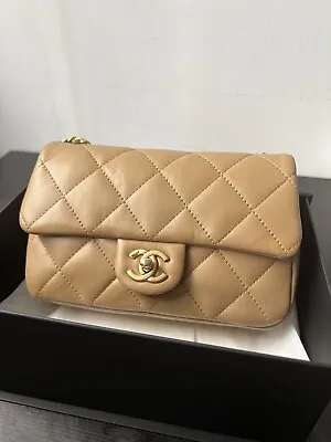 Chanel Mini Flap Bag With Heart Charms In Lamb Skin • $5500