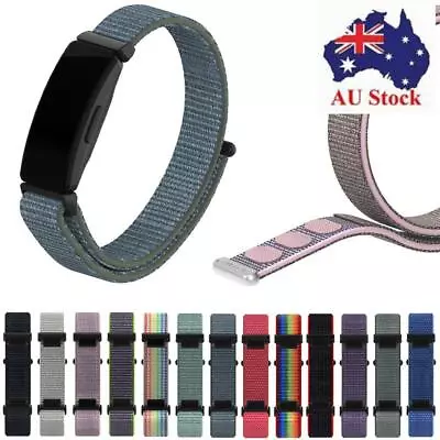 Sports Nylon Loop Strap Wristbands Watch Band Bracelet For Fitbit Inspire HR • $12.73