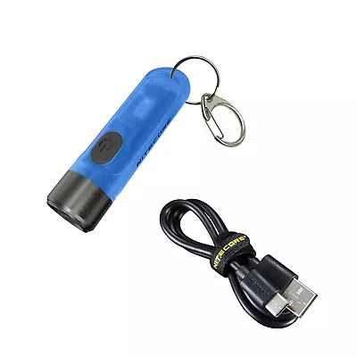 NITECORE TIKI GITD USB-C Blue 300 Lumen Keychain Flashlight UV/High CRI LED • $24.95