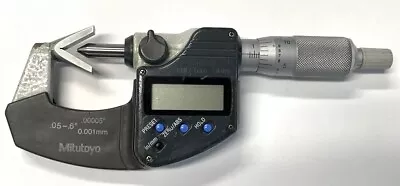 $348.50 • Buy Mitutoyo 314-351-10 3-Flute Digimatic V-Anvil Micrometer,  .05-.6″/1.27-15.24mm