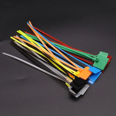 4x150mm Nylon Plastic Self-Locking Label Tie Cable Marker Wire Strap Zip Color • £1.19