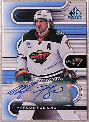 2022-23 SP Game Used Marcus Foligno Autographs Blue Auto Wild • $5