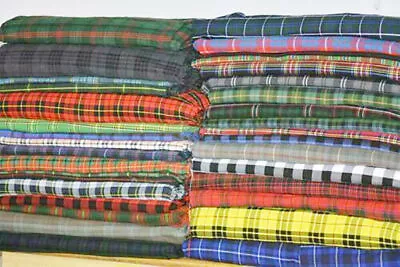 Scottish Tartan Plaid Fabric - 13-16 Oz Acrylic Fabric - Running Pieces By Yards • $11.75