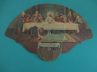 Vintage Folding Paper Church Fan The Last Supper • $6.95