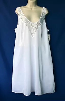 ☑️NEW~French Maid~Vintage Full SLIP Lace Size 42 White Modest Lingerie Canada • $24.71