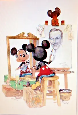 Walt Disney Mickey Mouse Self Portrait  Art Print 16 X 20 More Sizes Available • $49.90