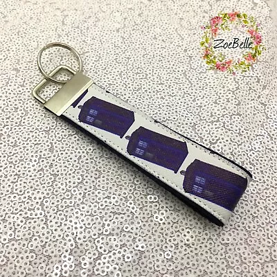 Handmade Vinyl  & Webbing Keyring Key Fob Hand Strap  - Doctor Who • £3.50