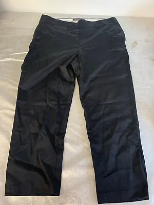 Ladies Marks And Spencer Black Slim Cropped High Rise Trousers Size 10 • £8.99