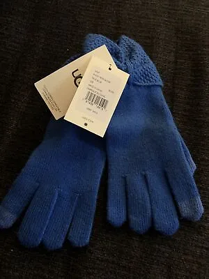 UGG Womens Knit Bow Tech Gloves - True Blue (NWT) • $24.99