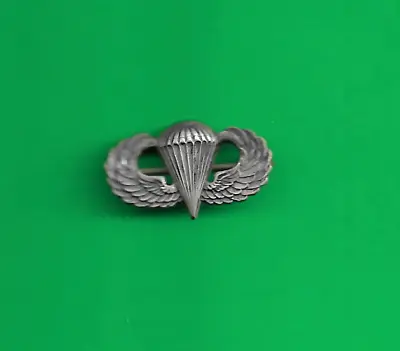 VINTAGE Sterling Silver Airborne Paratrooper Jump Wings! Pinback! • $75