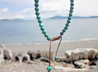 USA Seller Tiny 2.5MM Beads Adjustable Malachite Tibetan Buddhist Wrist Mala • $8.46