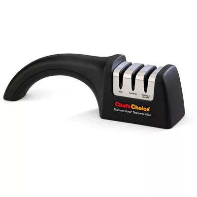 Chef's Choice 3 Stage 4633 Diamond Manual Knife Sharpener | Black • $85.50