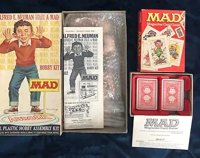 Mad Magazine Rare Vintage Collectibles 1965 Alfred E Neumn Model Kit + 1980 Card • $150