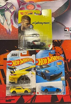 Hot Wheels Porsche Lot - CyberPunk 911 Turbo (930) + 911 GT3RS (500) + GT3 (199) • $25