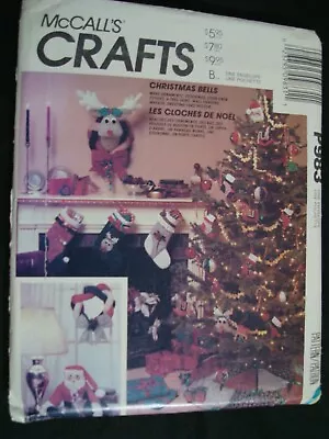 McCall's 4457 / P983 Christmas Bells Crafts Patterns  Santa Reindeer Uncut • $10