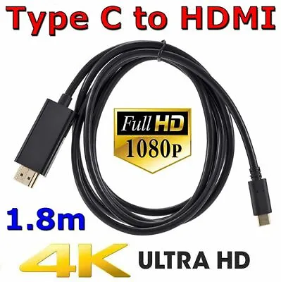 $10.39 • Buy USB C To HDMI Cable USB Type C To HDMI 4K Cord For Samsung S8 S9 S10 + Note 8 9