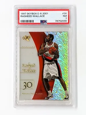 1997-98 Skybox E-X 2001 #56 Rasheed Wallace PSA 7 Portland Trail Blazers • $27.99