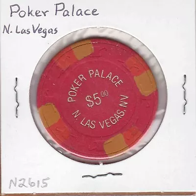 Vintage $5 Chip From The Poker Palace Casino (1985) Las Vegas NV • $7.85