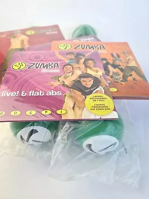 Zumba Fitness Kit - 2 Toning Sticks Body Workouts DVDs Guide - Complete Boxed  • £19.94