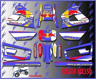 Razor MX350 CUSTOM Graphics Kit Decals THICK AND HIGH GLOSS • $55